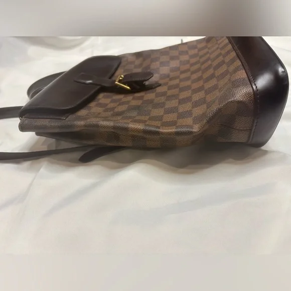 Louis Vuitton Damier Ebene Coated Canvas Soho Backpack